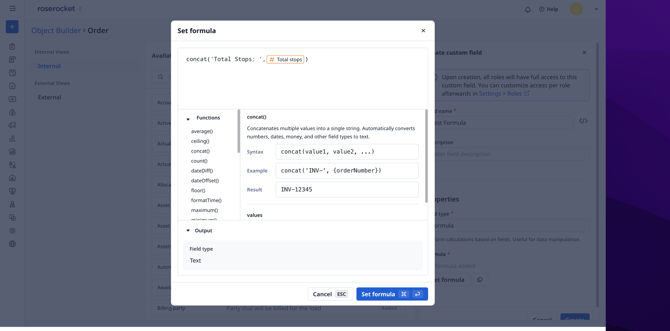 Formula Fields with Concatenation