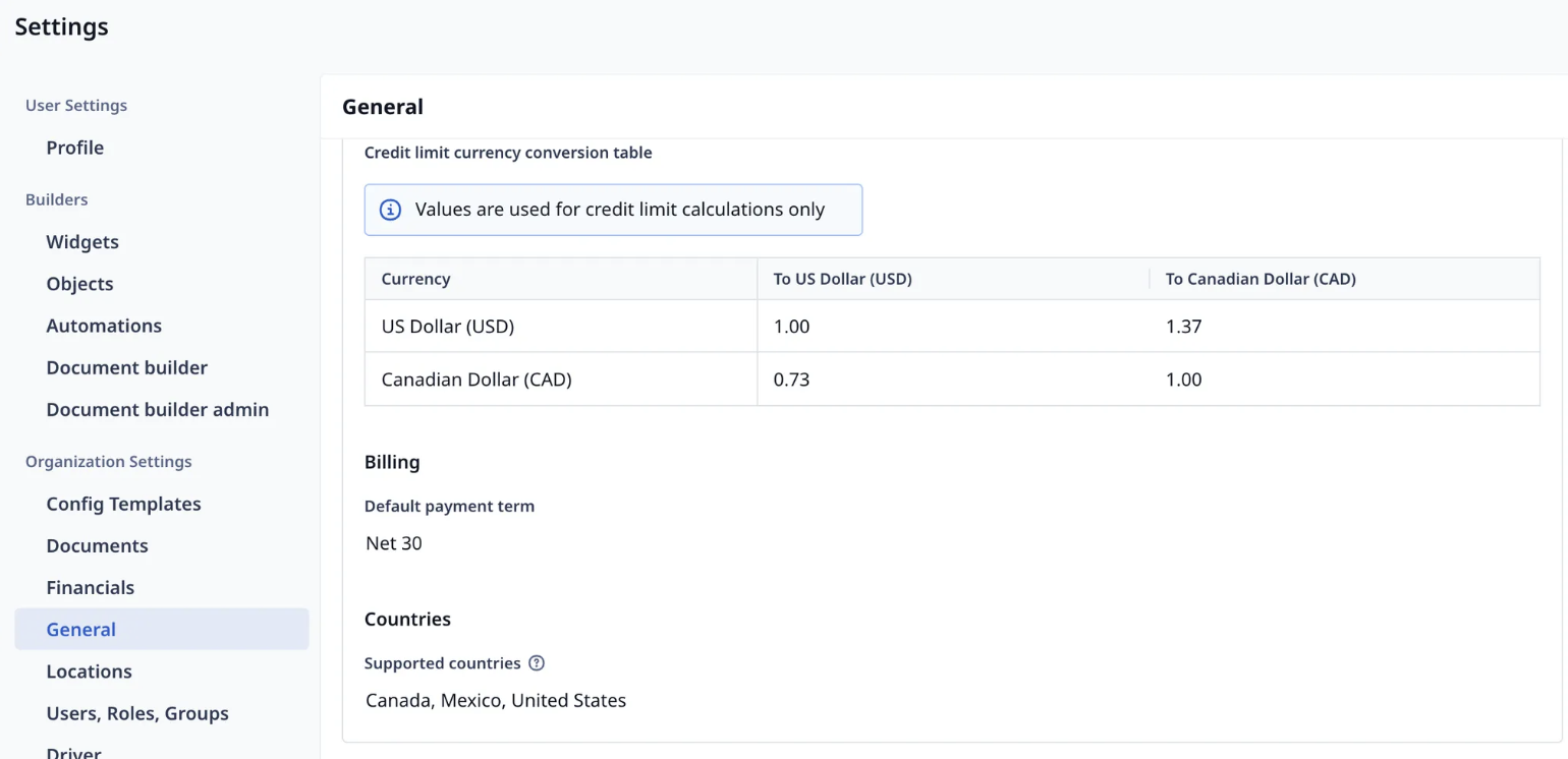 Setting Default Payment Terms for Your Organization and Customers