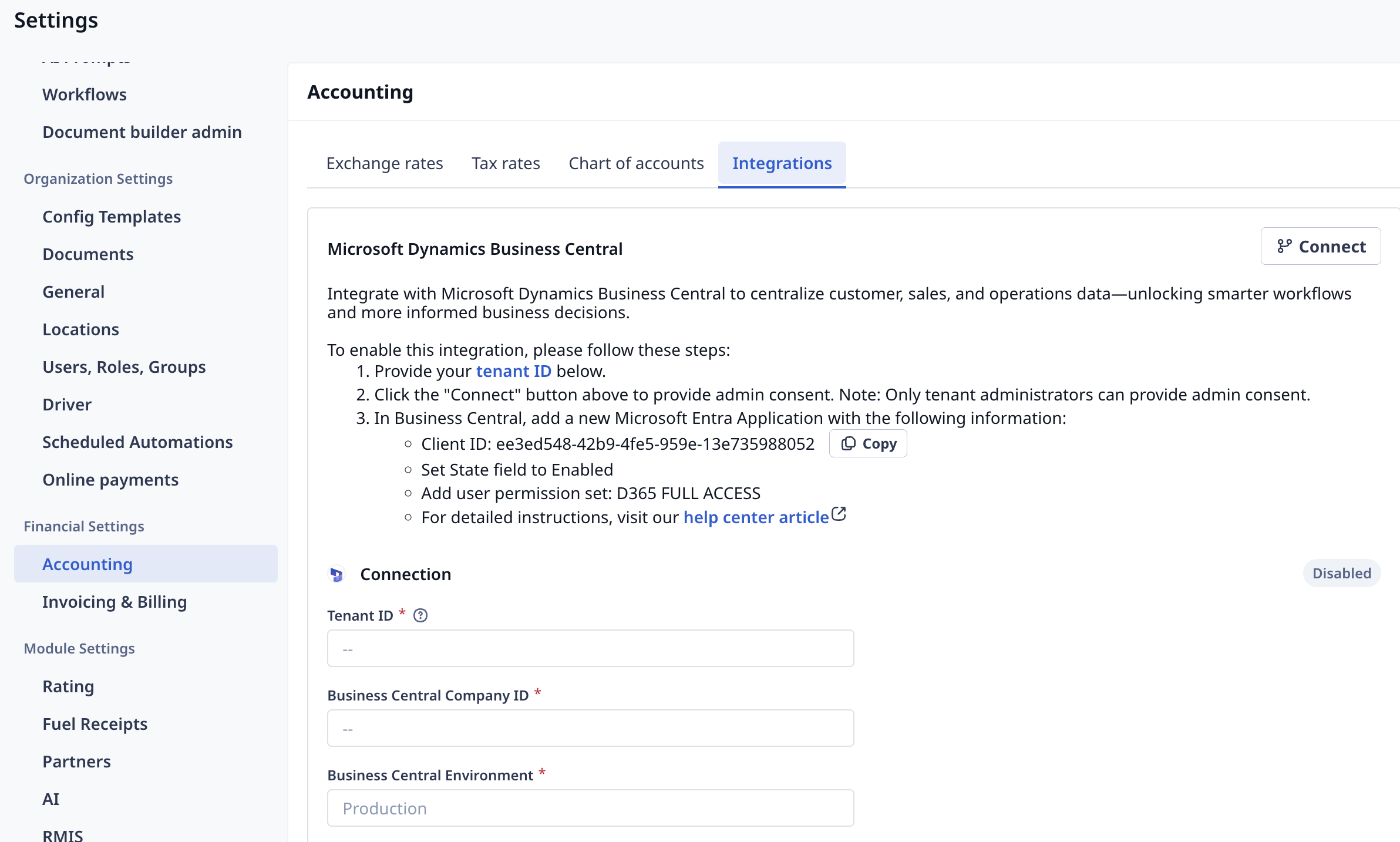 Setting up Microsoft Dynamics 365 Business Central Connection with Rose ...
